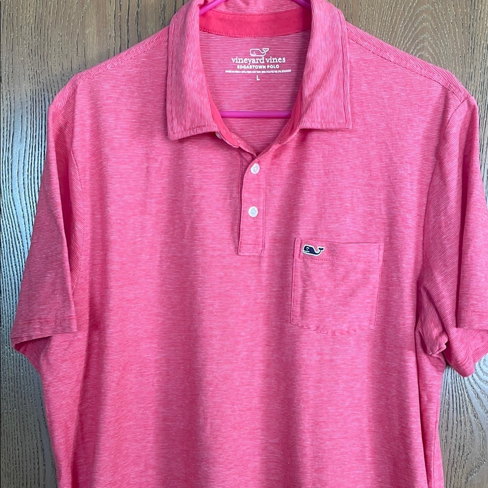 Vineyard Vines Men's Salmon Polo Shirt - Edgardtown
